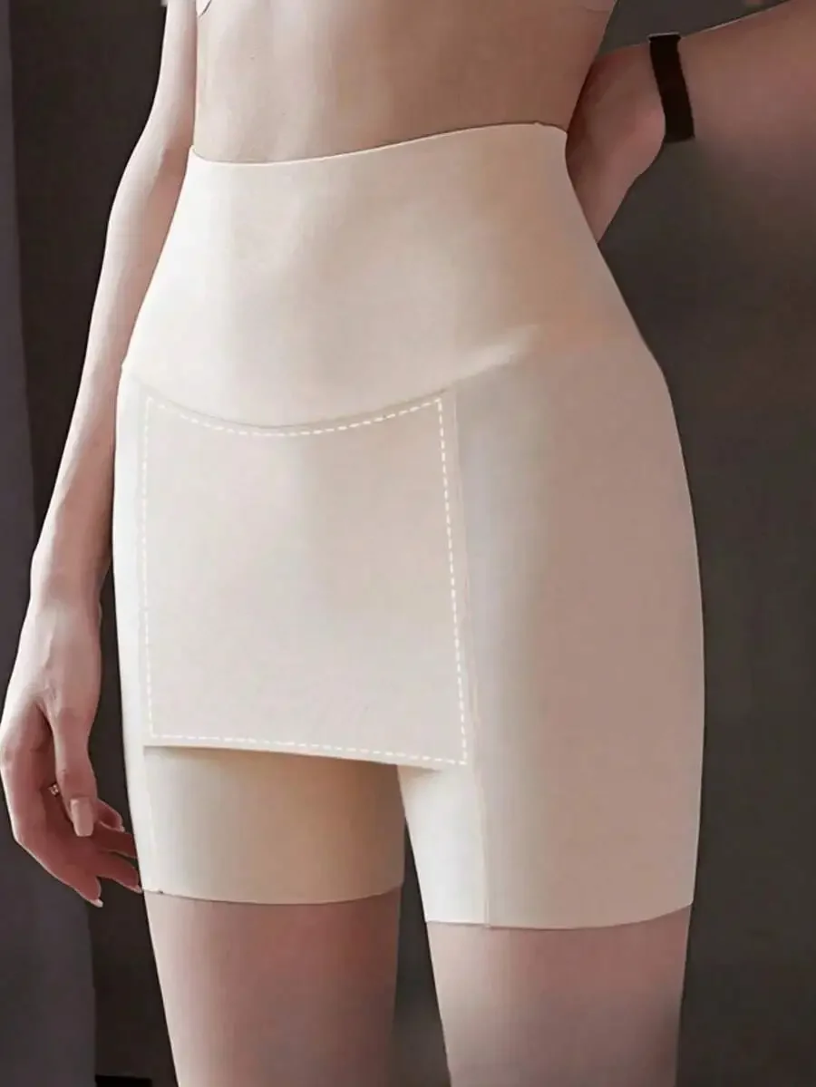 

High-Waist Seamless Double-Layer Shaping Shorts For Women – Smooth Silhouette Undergarment, Wind-Resistant Design