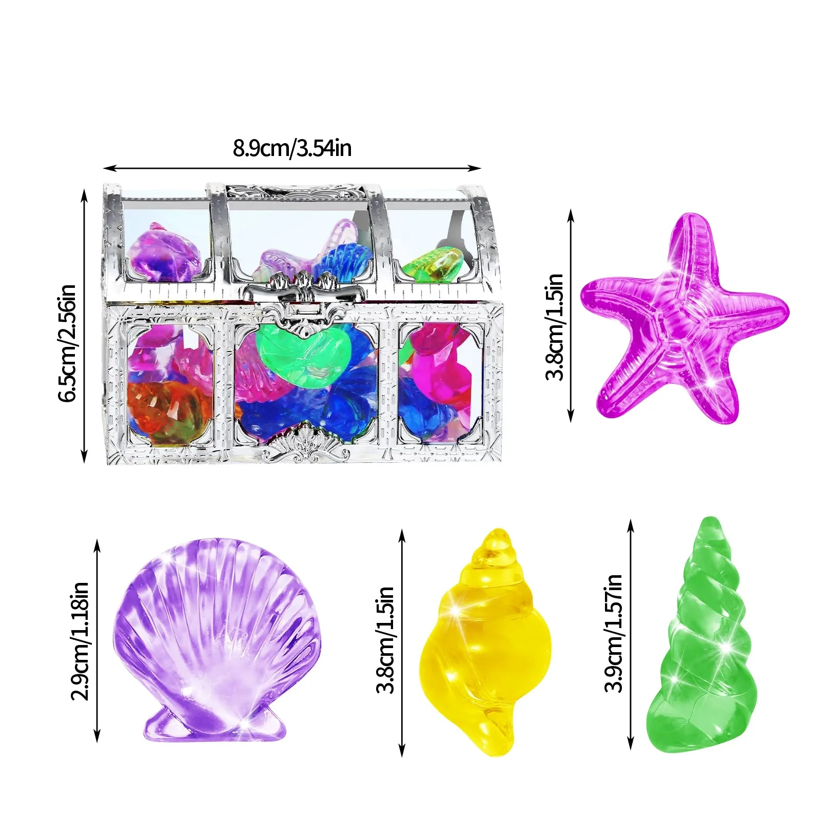 Beautiful Aquarium Decoration Diamond Marine life crystal ornament fish tank decoration Gemstone Set With Pirate Box Diving Gem