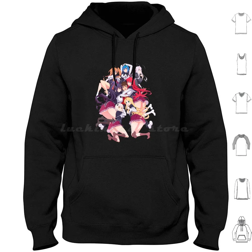 High School Dxd Girls Harem sudaderas con capucha de manga larga High School Dxd Hentai High School Dxd Koneko High School Dxd Ecchi