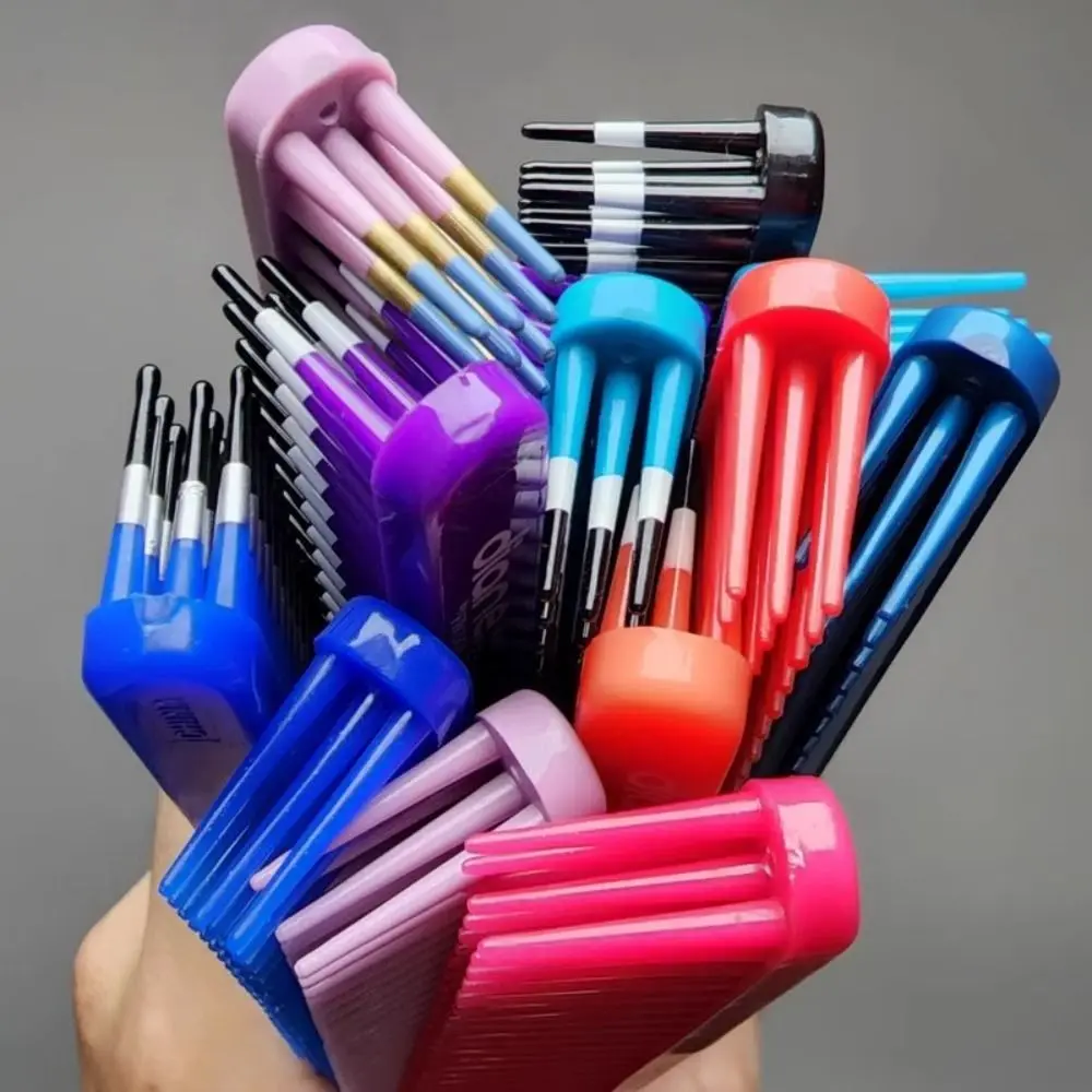 New Portable 3 Row Wide Tooth Detangling Comb Curl Defining Brush Curly Hair Brush Hair Styling Tool