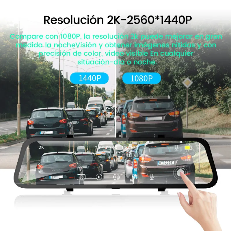 Dash Cam 12 Inch Touchscreen Wifi Autokamer Spiegel Videorecorder Voor Auto 'S Dvr Met Sony Achteruitkijkcamera Auto Zwarte Doos