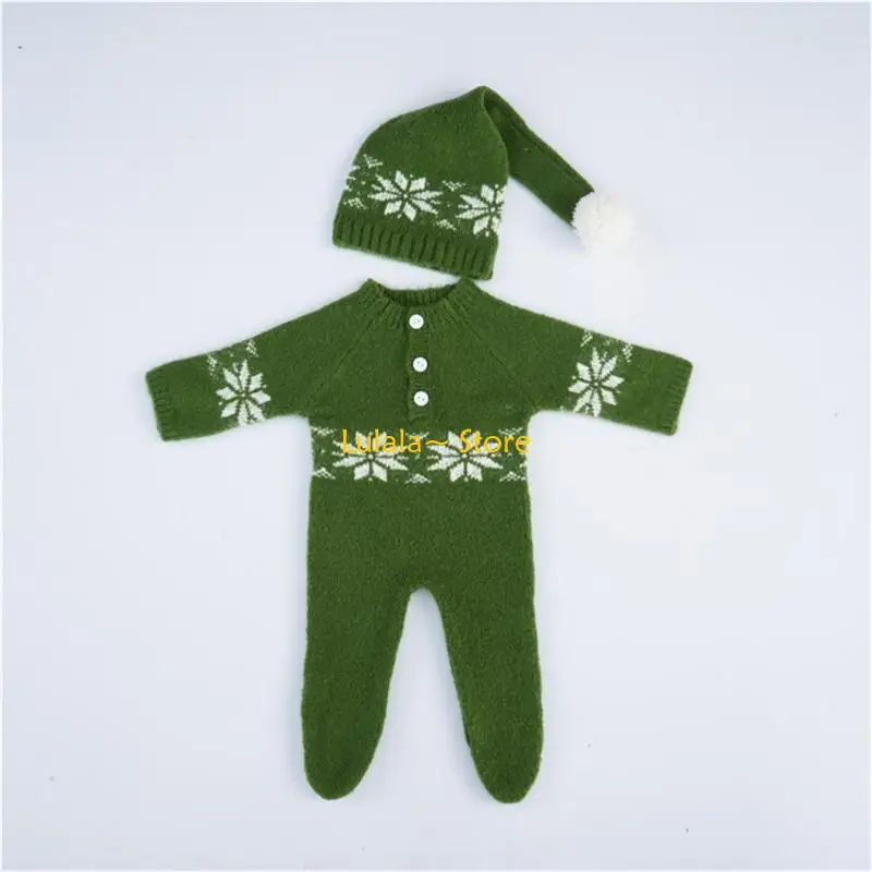 Y4QA عيد الميلاد الوليد الطفل التصوير الدعائم وتتسابق قبعة عيد الميلاد ومجموعة بذلة #2