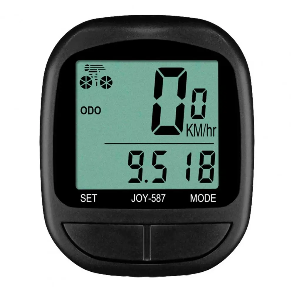 Wireless Bike Computer Waterproof Wireless Bicycle Speedometer with Lcd Display Easy Installation Odometer for Cycling Battery