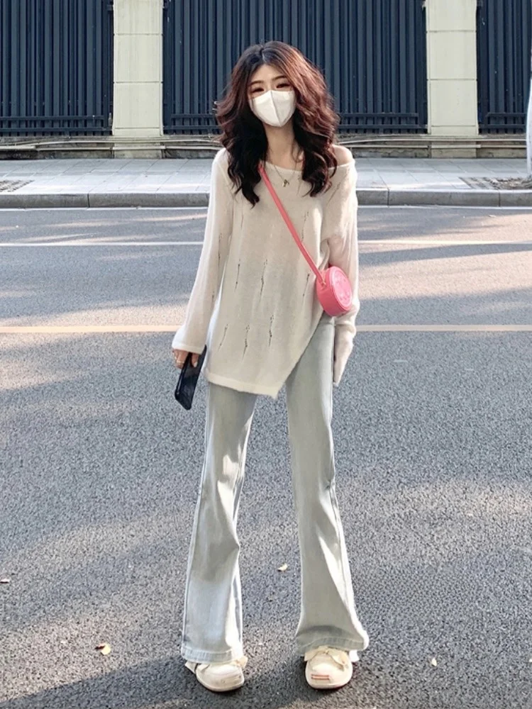 

Джинсы-брюки с высокой талией, женские тонкие зимние джинсы, уникальный дизайн, небольшой размер, модные для поездок на работу, застежка-молния