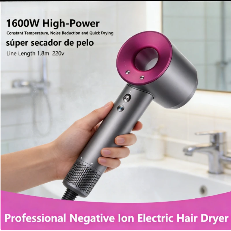 

2026 Professional Ionic Hair Dryer 1600W High-Speed Fast Dry No Hair Damage Blow Dryer for Salon Home Hair Styling Tool