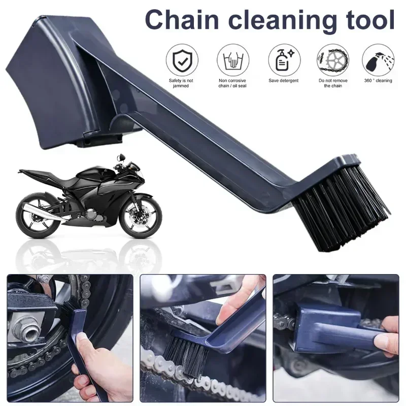 Bike Chain Cleaner Bicycle Motorcycle Chain Cleaning Brush Dual Heads Cycling Cleaning Kit Chain Cleaner Scrubber Tool Kit