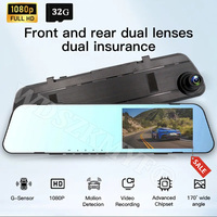 Ultra-thin Rearview Mirror Car DVR 1080P Video Recorder 2Lens Dash Cam for Cars Front Rear View Camera Black Box Car Assecories