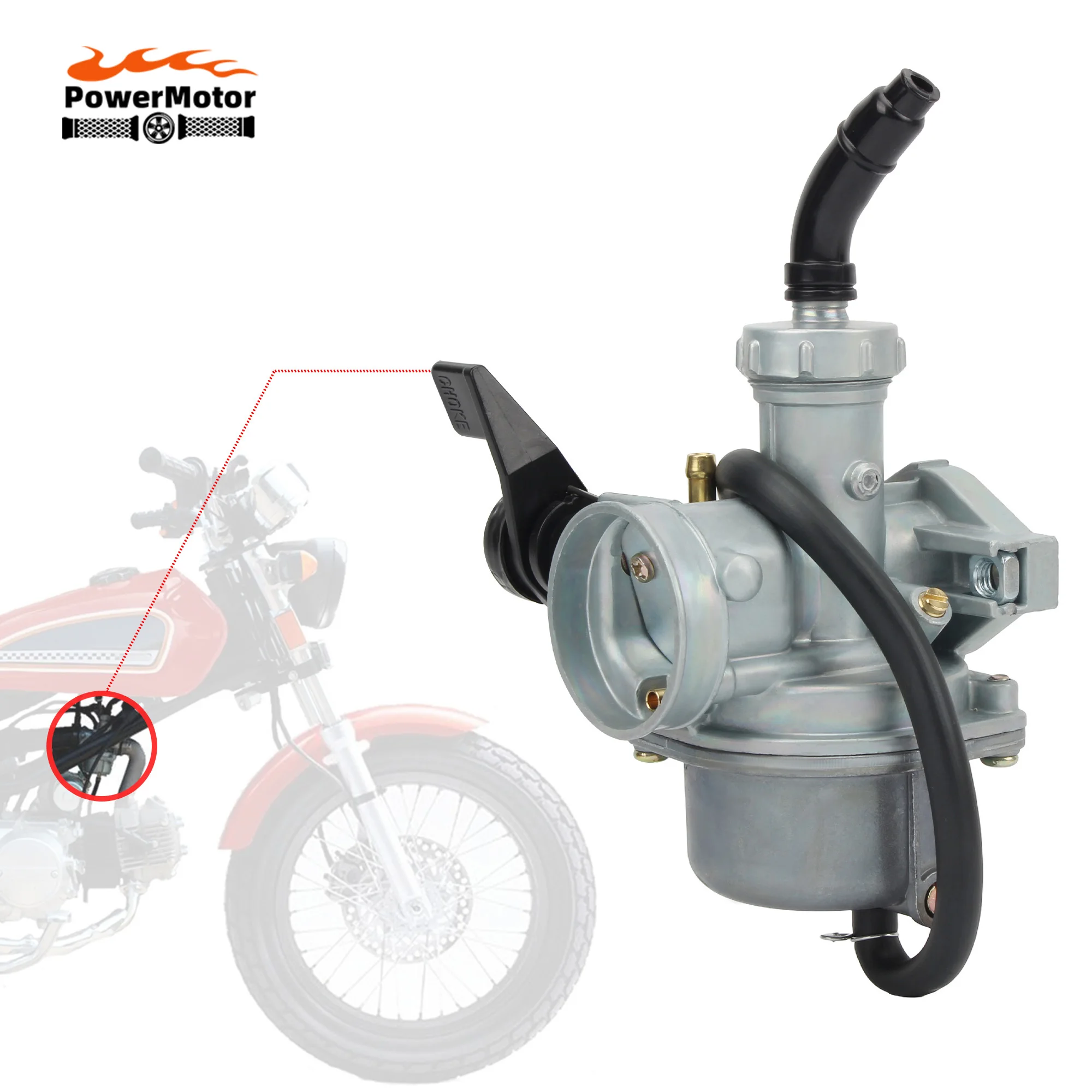 

PZ22 22MM For 125cc Engine Motorcycle Carburetor Honda Yamaha KAYO Apollo Bosuer Xmotos Kandi Pit Dirt Bike ATV Motocross Parts