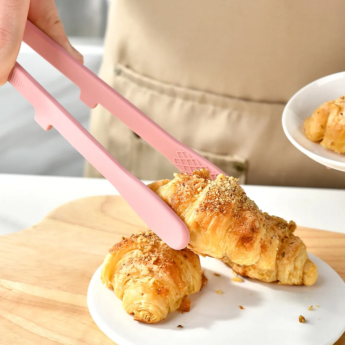 2 قطعة/المجموعة سيليكون كعكة الخبز الغذاء الساندويشات مكافحة السمط ستيك الشواء كليب يمكن الوقوف ملقط طعام المنزل المطبخ أدوات صغيرة