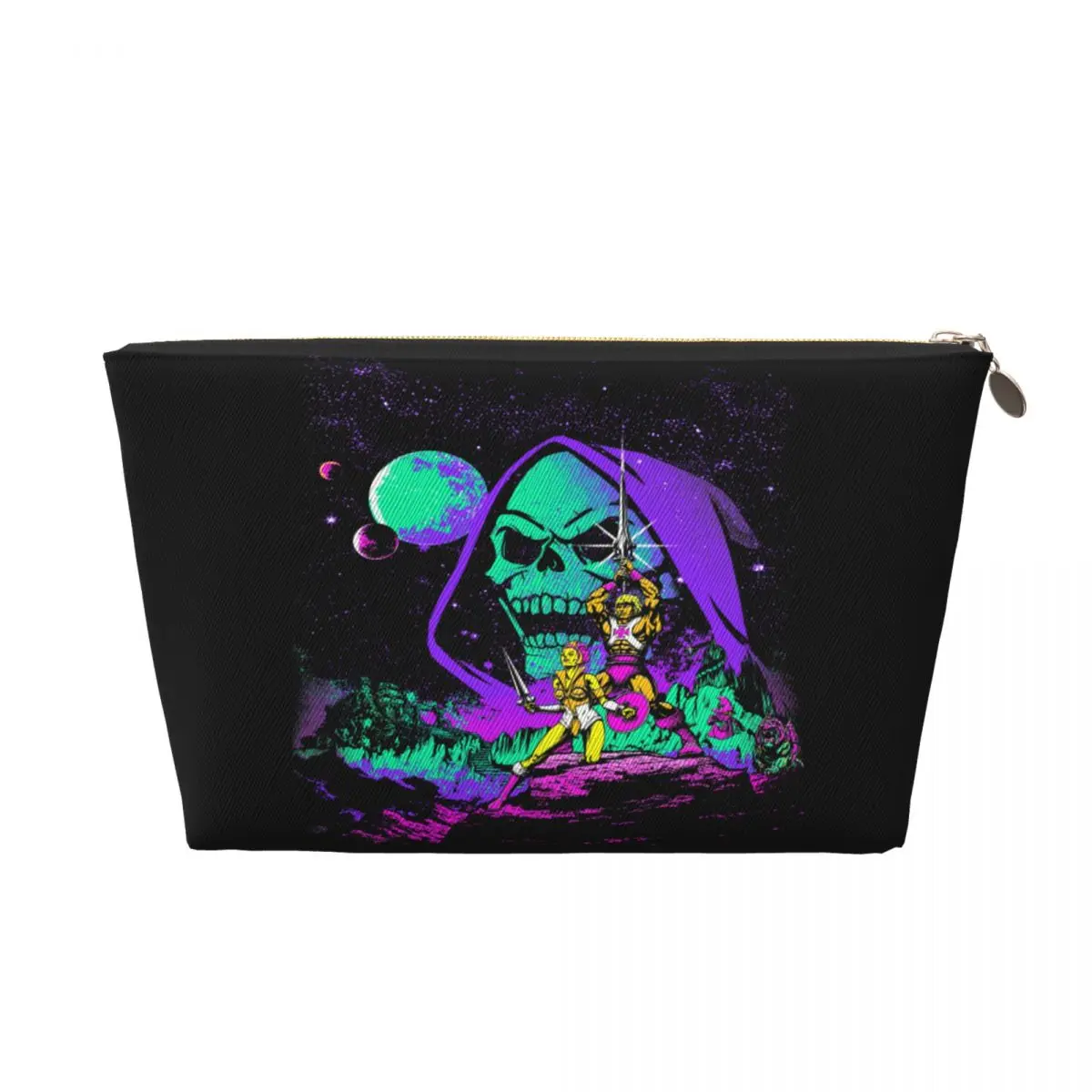 Custom He-Man Masters Of The Universe Travel Toiletry Bag Skeletor 80s She-Ra Beast Makeup Cosmetic Organizer Beauty Storage