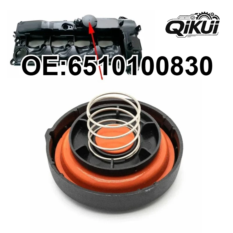 QIKUI 6510100830 Tapa de Válvula PCV con Membrana para Mercedes Benz Clase C W204 Clase E Clase S distintivo