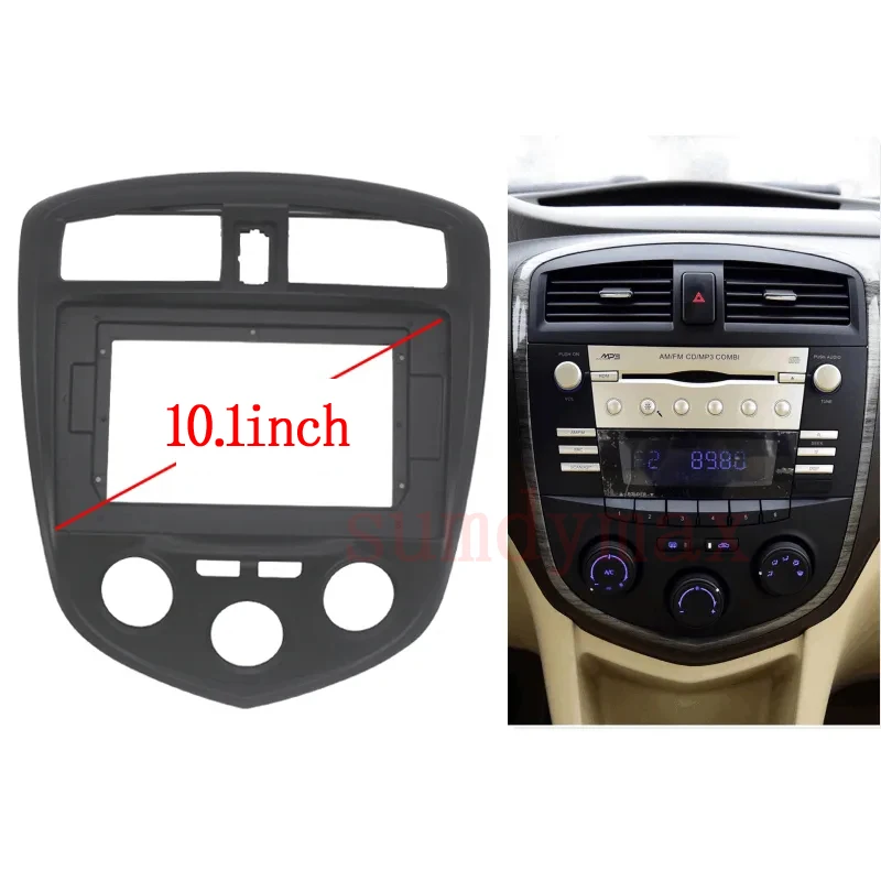 10.1 inch Car Fascia Radio Panel for Haima Freema Premacy Dash Kit Install Facia Console Bezel Plate Trim Adapter Cover Frame