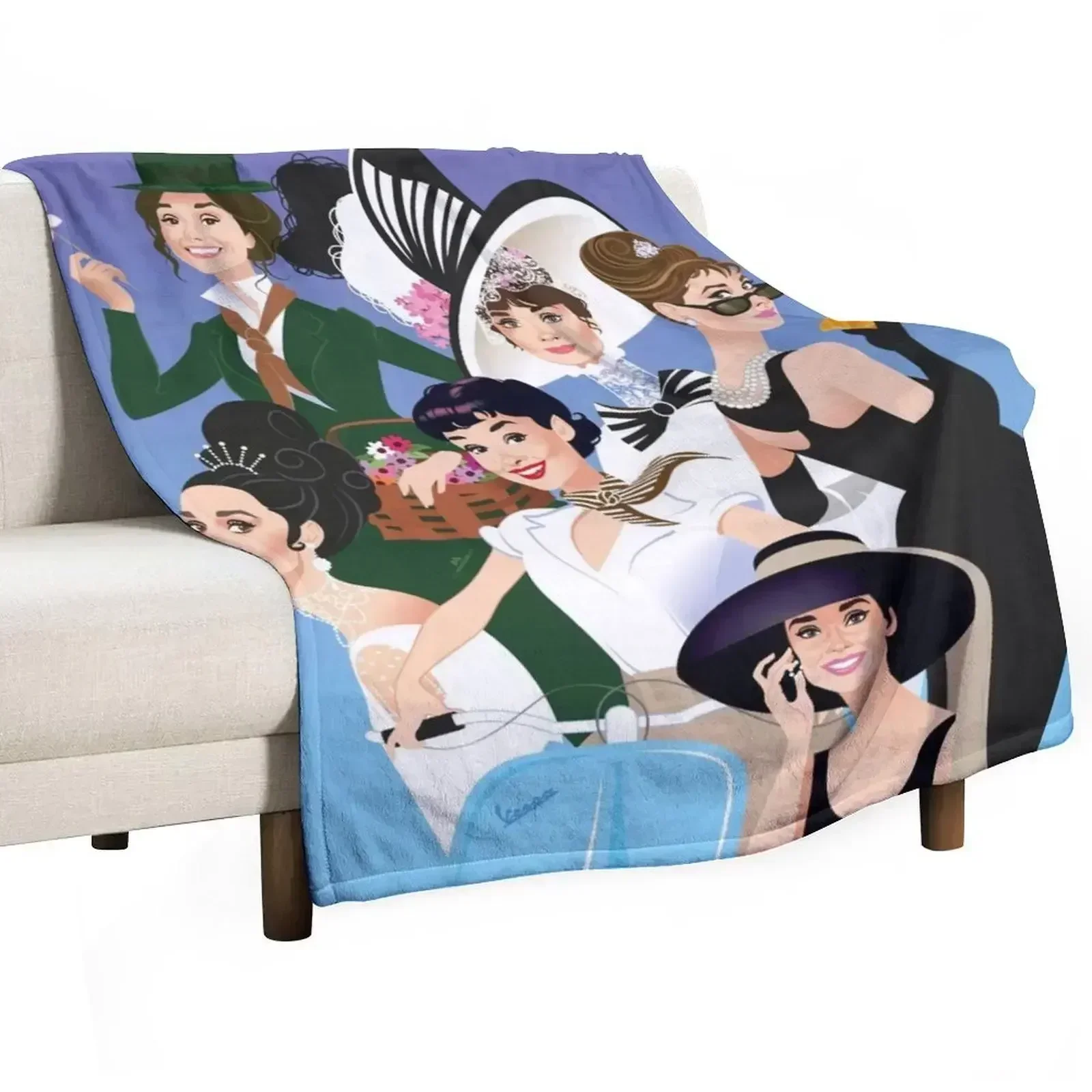 

Style Icon Throw Blanket Multi Purpose Soft Warm Blanket for Home Travel