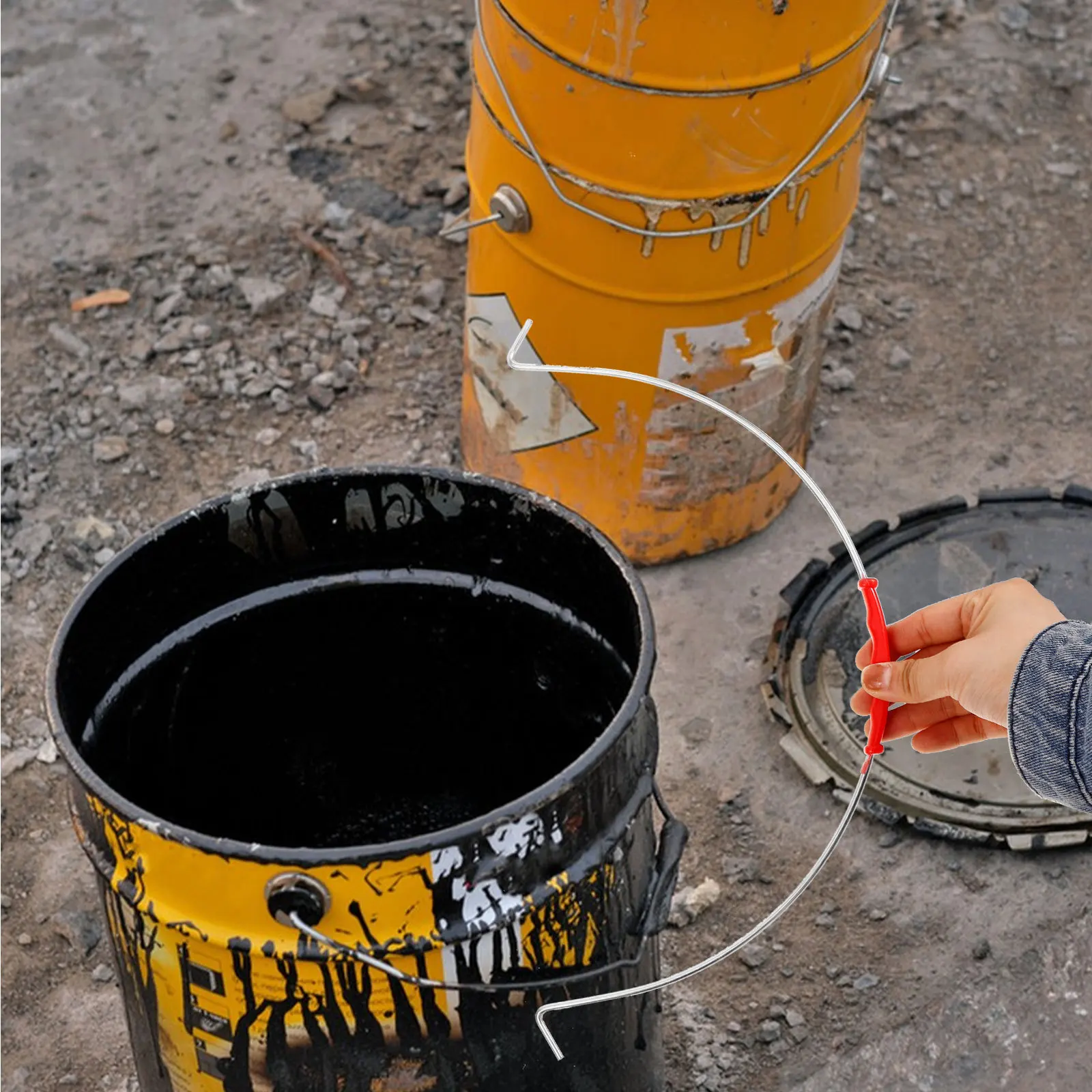 

2Pcs Reinforced Iron Bucket Handle Replacement Heavy Duty Rust Resistant Bucket Grip Handle for Gardening Construction Household