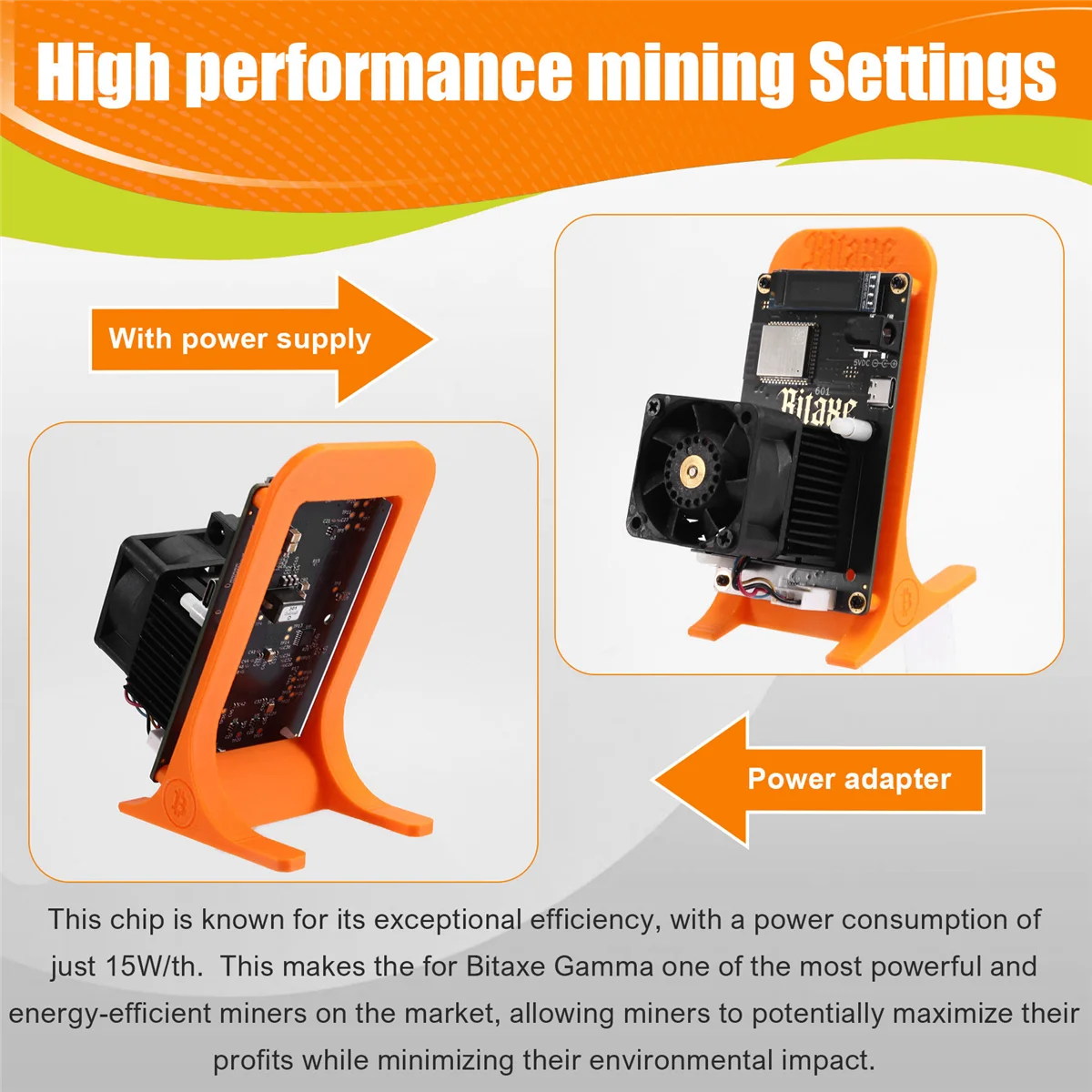 A07R Bitaxe Gamma 601 Solo Miner 1.2TH/S BM1370 Asic Chip 18W من Antminer S21 Pro Bitcoin BTC Miner مع قوس الاتحاد الأوروبي التوصيل