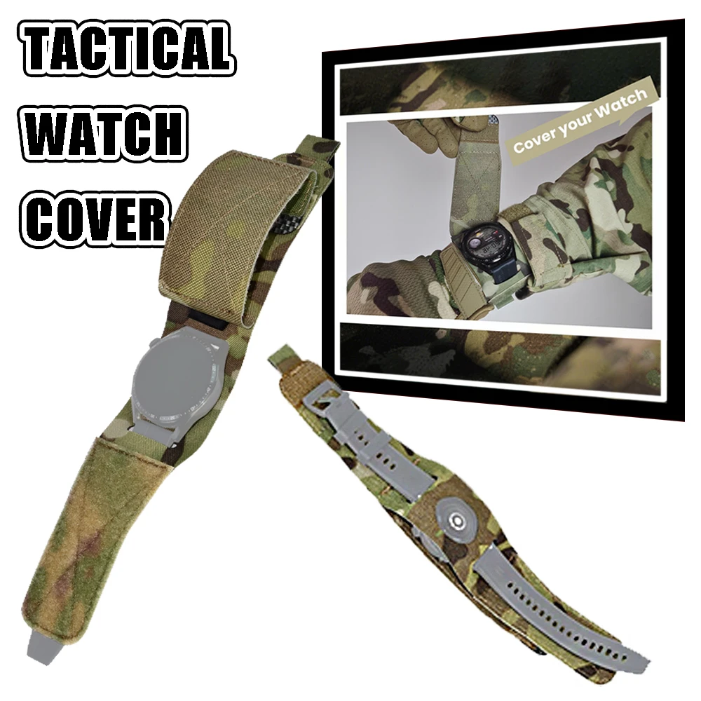 

Ремешок для часов с военным покрытием, быстросъемный фиксатор часов, уменьшает отражение света, стеклянный корпус для часов для полевого использования на открытом воздухе