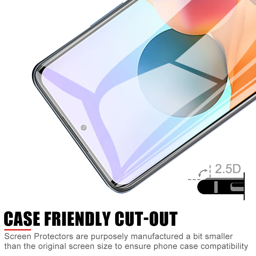 4Pcs 9D Glass For xiaomi Redmi Note 10 lite Pro Max 4G 5G Screen Protector Redmi 10A 10C 10S 10T 4G 5G Transparent Tempered Film