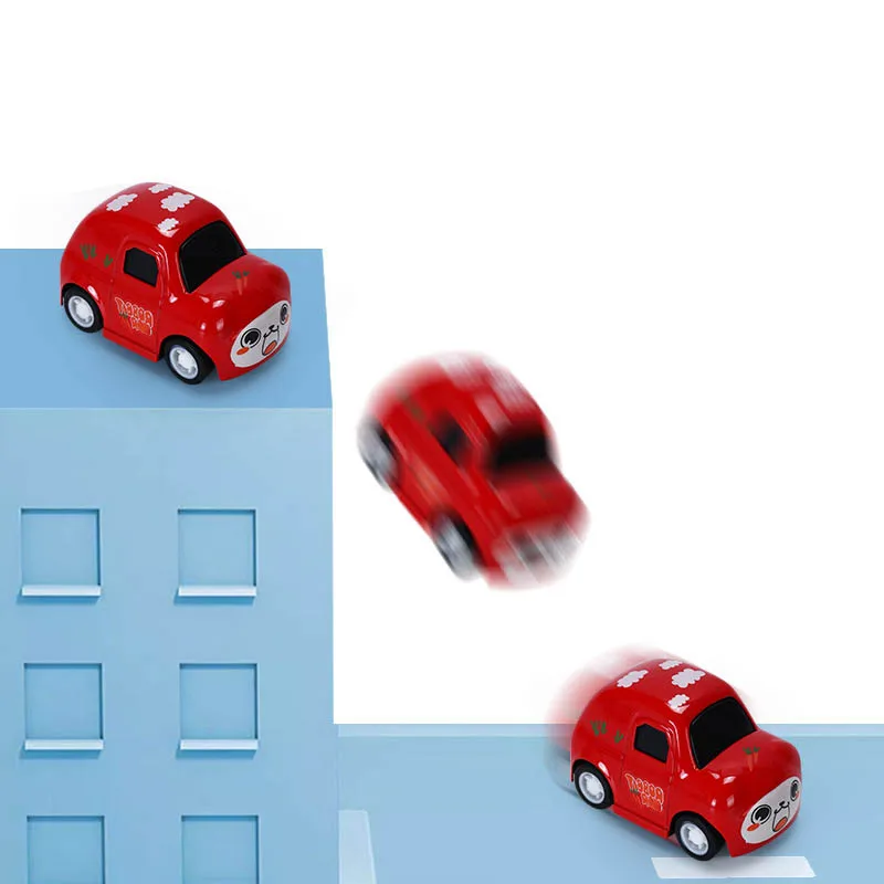 Coche de juguete de aleación de simulación 1:64, coche extraíble de dibujos animados, coche de Metal de bolsillo divertido, modelo de juguete para niños, regalo para niños, Mini versión Q del coche