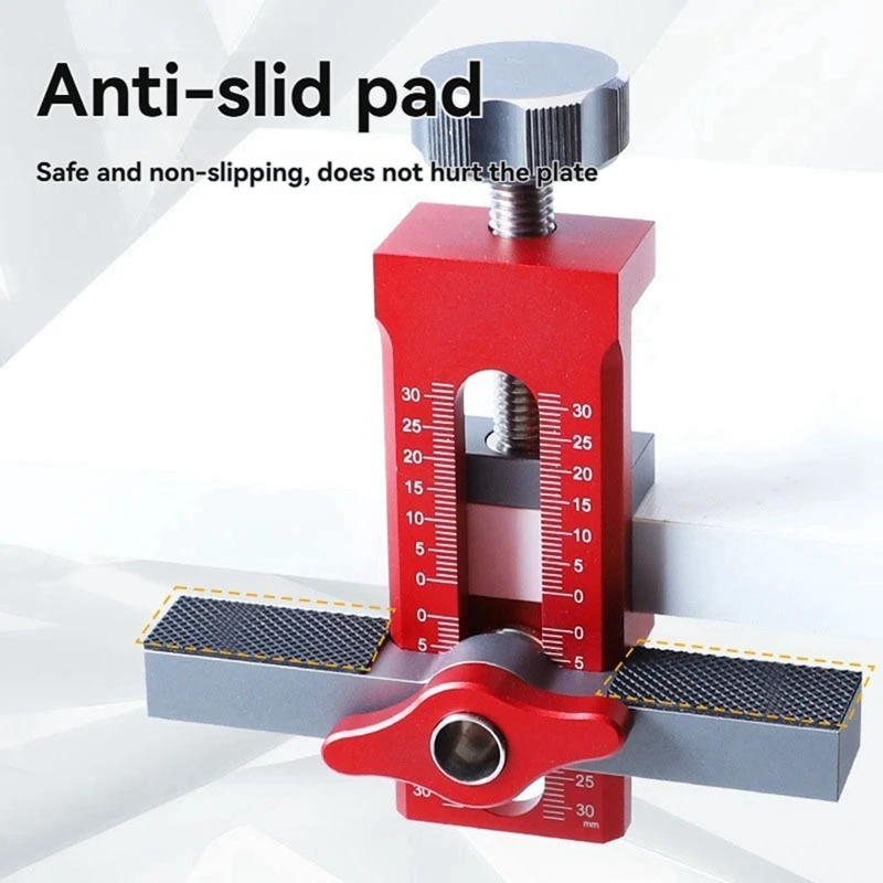 Cabinet Door Mounting Jig Quick Positioning Hole Opening Tool Adjustable Aluminum Cabinet Portable Cabinet Mount Locator