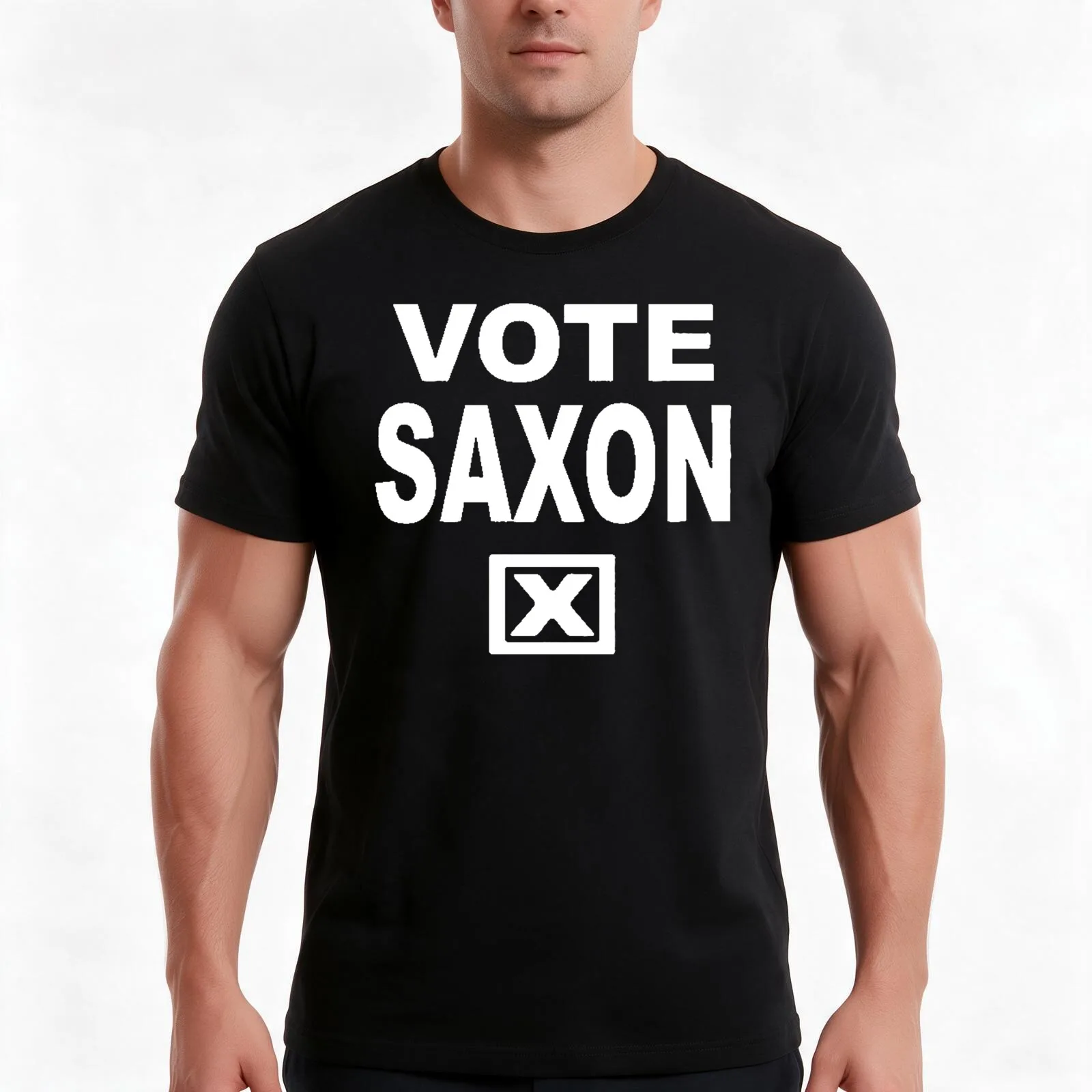 Vote Saxon Personalized Shirt Trendy, Hoodie Sweatshirt Custom Gift T-Shirt, Summer Casual Cotton Tee, Oversized Streetwear Tops