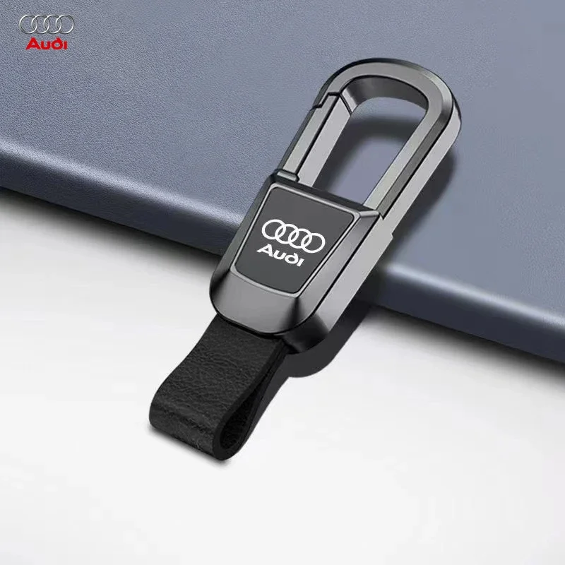 

3D Metal Leather Car Logo Key Rings Keyring Keychain For Audi S Line S3 RS4 A4 B5 B6 A3 8P 8V 8L A5 A6 C6 C5 A1 A7 A8 Q2 Q3 TT