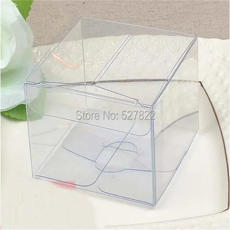 6x6x4CM Wedding Favor Clear PVC Wedding Gift Boxes Gift Box Toys Perfume Daily Necessities Packing Boxes Free shipping