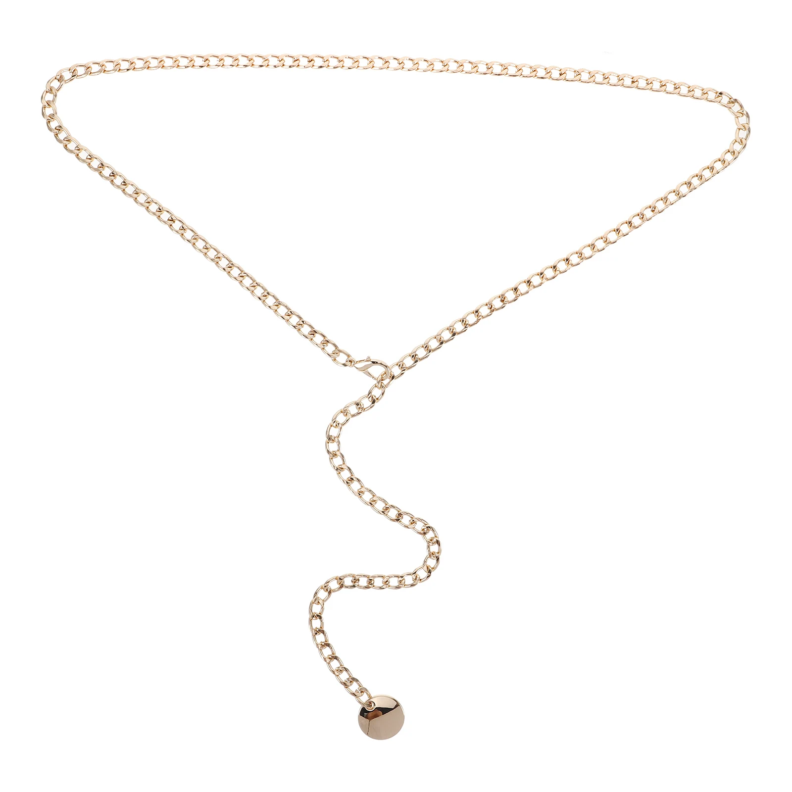

Metal Waist Belt Adjustable Length Zinc Alloy Braided Decorative Body Chain Women Wide Belt Jeans Chain Pocket Watch Chains
