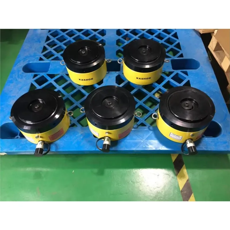 Gato de cilindro de porca hidráulica de baixa altura de ação única de 400 toneladas