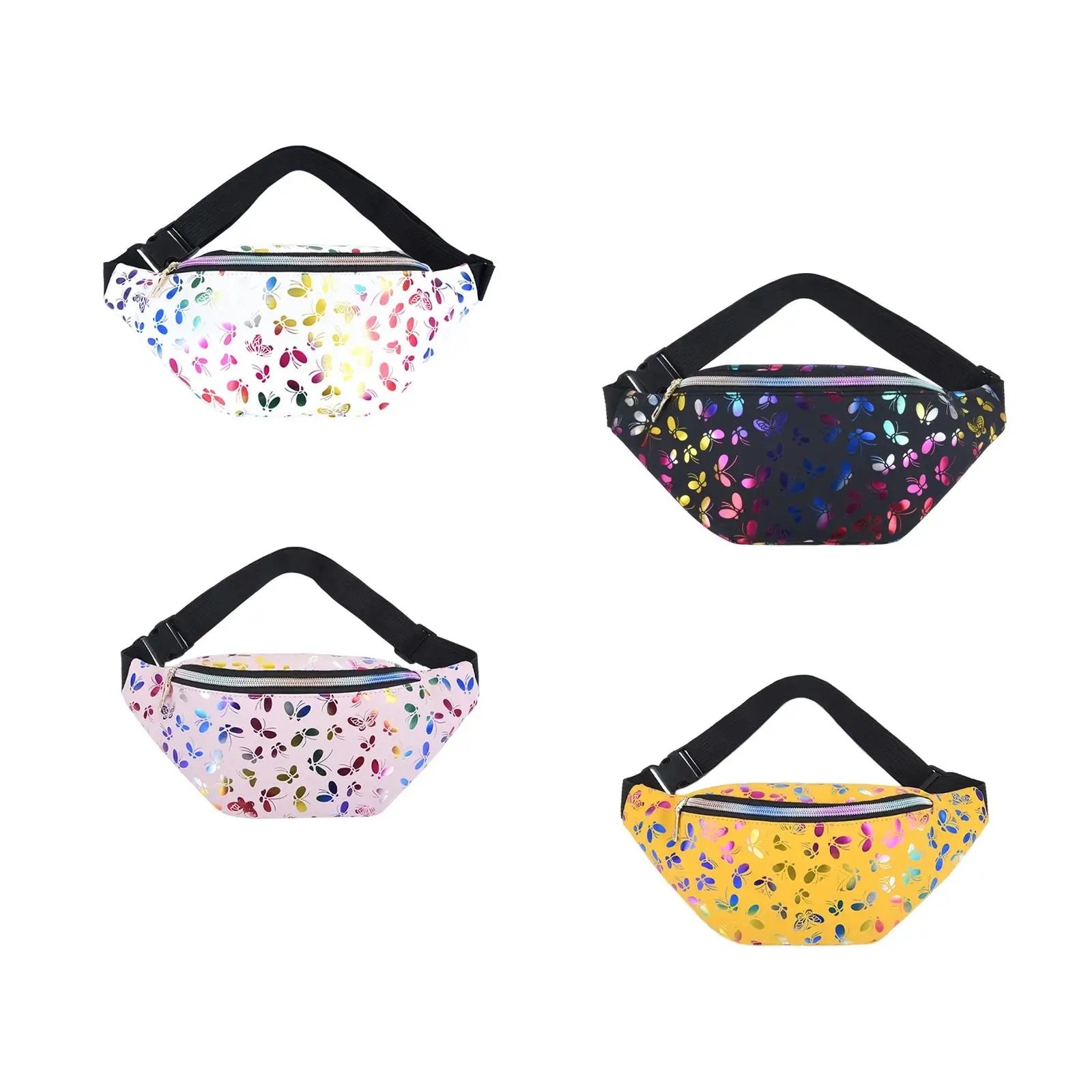 

Glitter Fanny Pack Adjustable Strap Chest Packs Pouch Hip Bag Waist Bag for Boys Grils Running Walking Concert Festival Camping