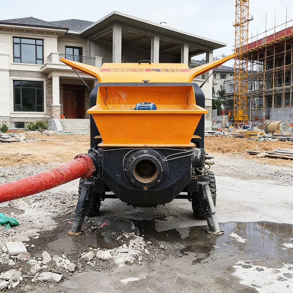 Customized Wholesale of Small Portable Trailer Mini Concrete Diesel Engine Concrete Transfer Pumps