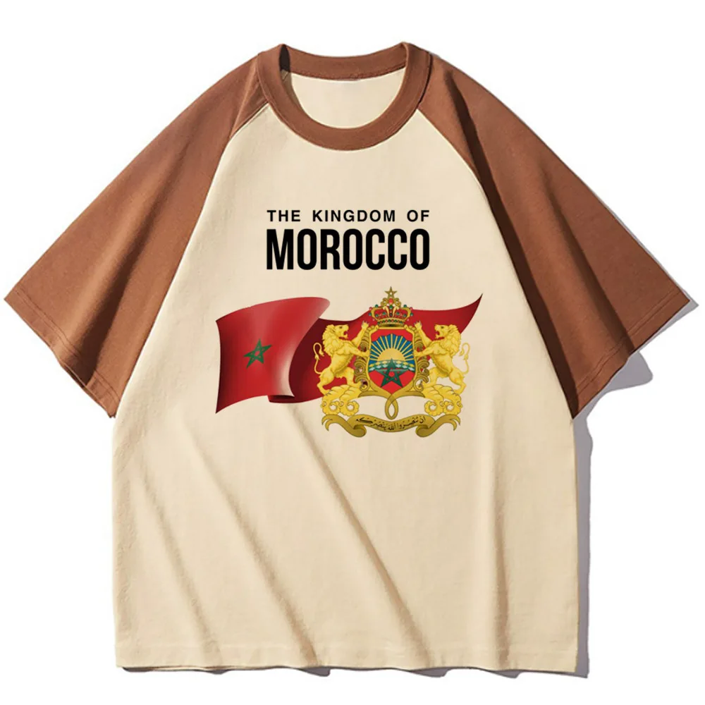 Maroc Morocco t-shirts women funny graphic Japanese top girl streetwear clothing