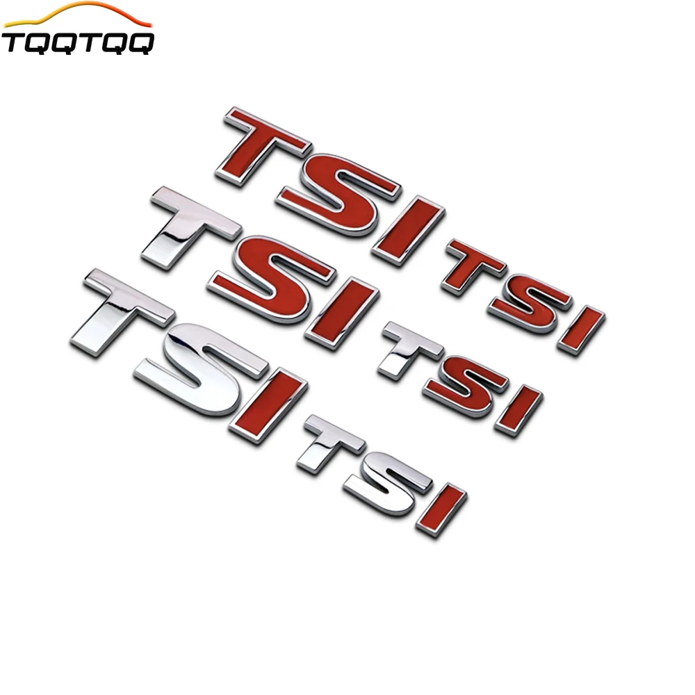 

3D Metal TSI Car Side Fender Rear Trunk Emblem Badge Sticker Decals for Volkswagen Sagitar Golf Magotan Polaris Boracay Passat