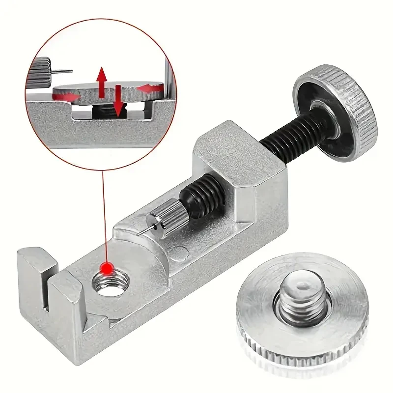 Bracelet link pin disassembly tool set, including 3 needles, adjustable watch repair tool, no need for power supply