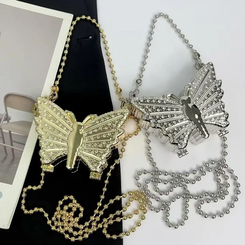 

European And American Fashion Butterfly Shaped Appearance With Diamond Inlaid Decoration Crossbody Bag, Personalized Women's Bag
