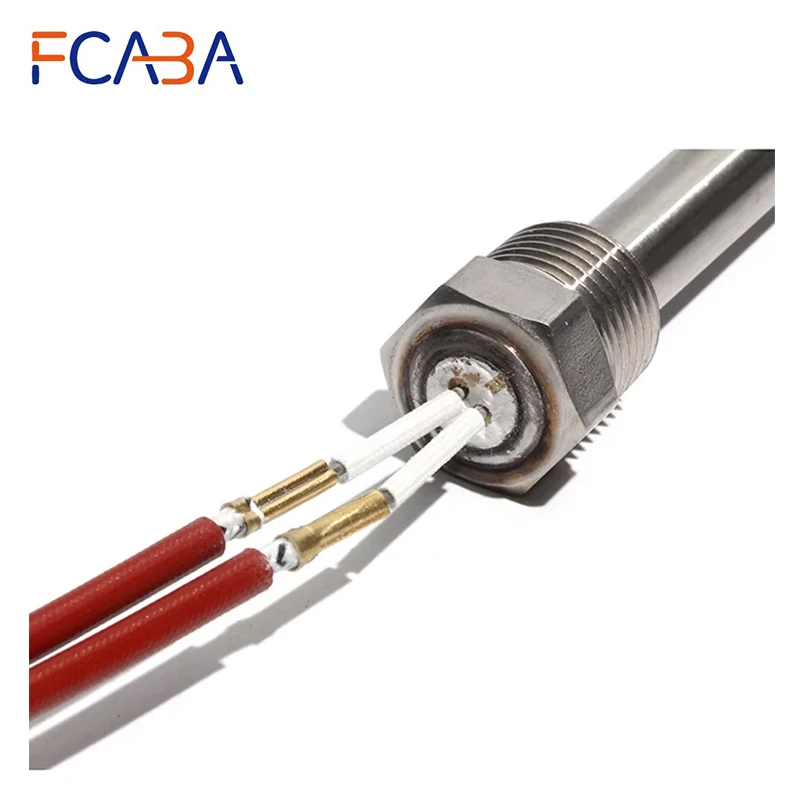 16mm Dia 200~300mm DN15/21mm Immersion Cartridge Heater Tubular Heater 12V/24V/48V 300W/450W/500W 304SS Heating Element with Nut