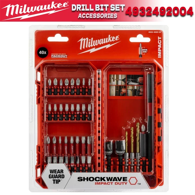 Milwaukee 4932492004 Impact Drivers 40 Pieces Hexagon Antirust Tool Set Protect MILWAUKEE Power Tool Accessories