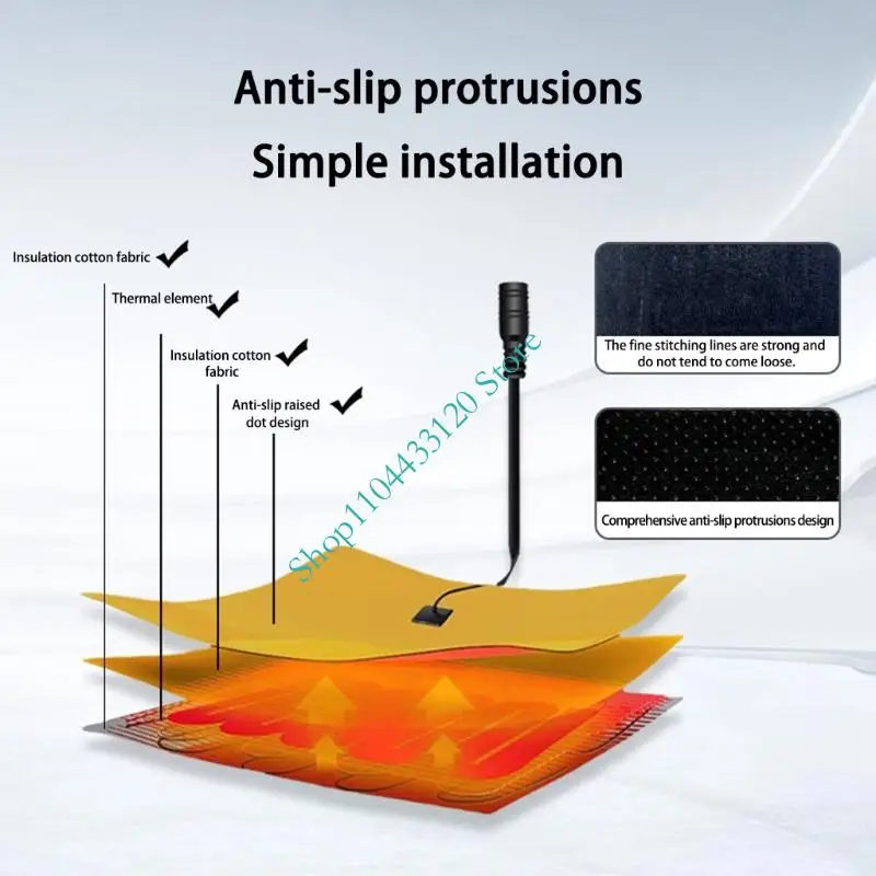 0XXD تصميم نصف غطاء مقابض تدفئة يوفر الدفء لليدين باستخدام مصدر طاقة USB للتنقل لمسافات طويلة
