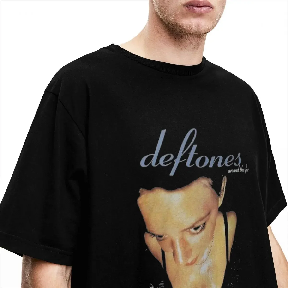 Funny Retro Deftones Band 80s 90s T-Shirts for Men Women Crew Neck Pure Cotton White Pony Album Short Sleeve Tee Shirt Summer image 2