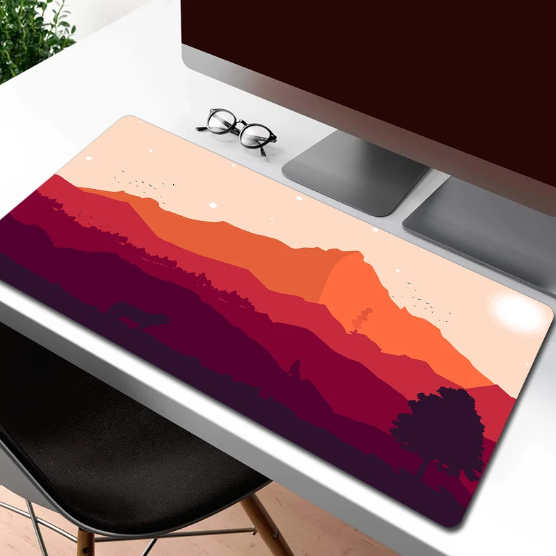 Imagem -02 - Não-deslizamento Grande Computador Mouse Mat Firever Floresta hd Imprimir Mousepad Borracha Mat Tabela Jogo de Arte Escritório Estender Xxl