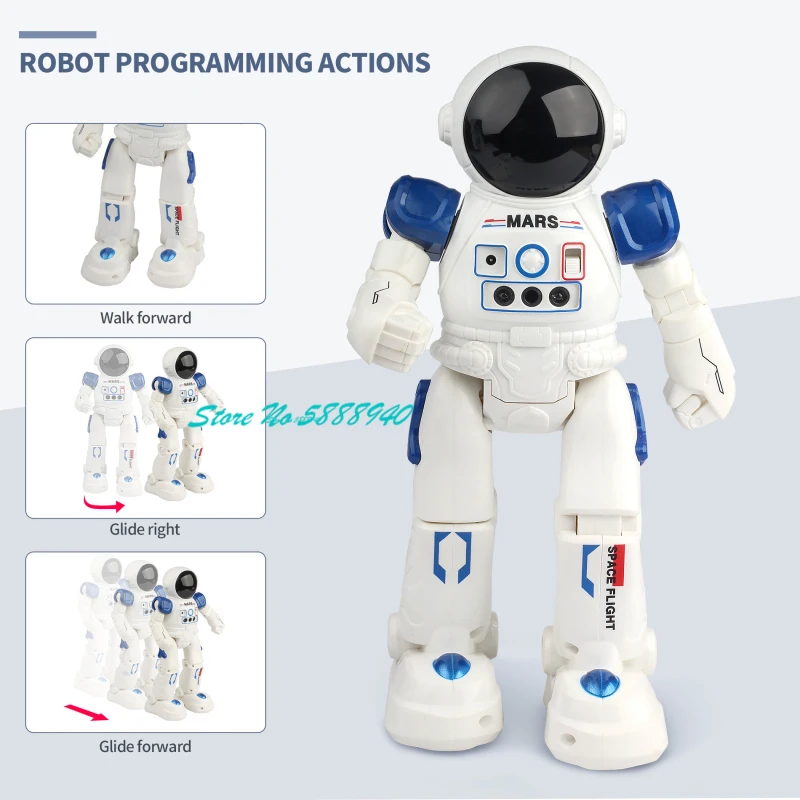 Multifunctional Intelligent Programming Space RC Robot Toy 40Mins Gesture Sensing Sing Dancing One Key DEMO Remote Control Robot