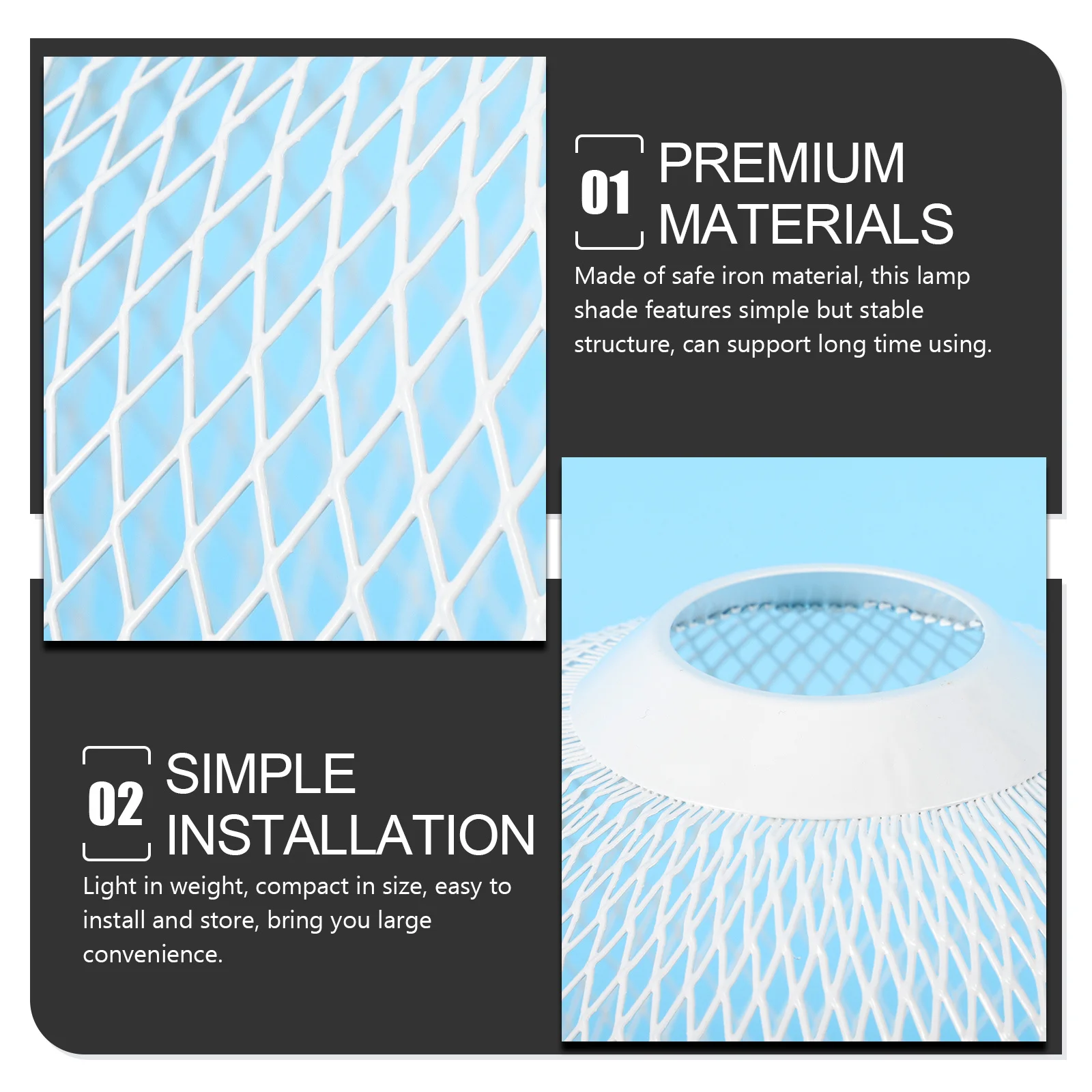 

Ball Shaped Lamp Shade Iron Wire Mesh Cover For Ceiling Wall Floor Lamp Hollow Out Metal Lampshade Decorative Lighting