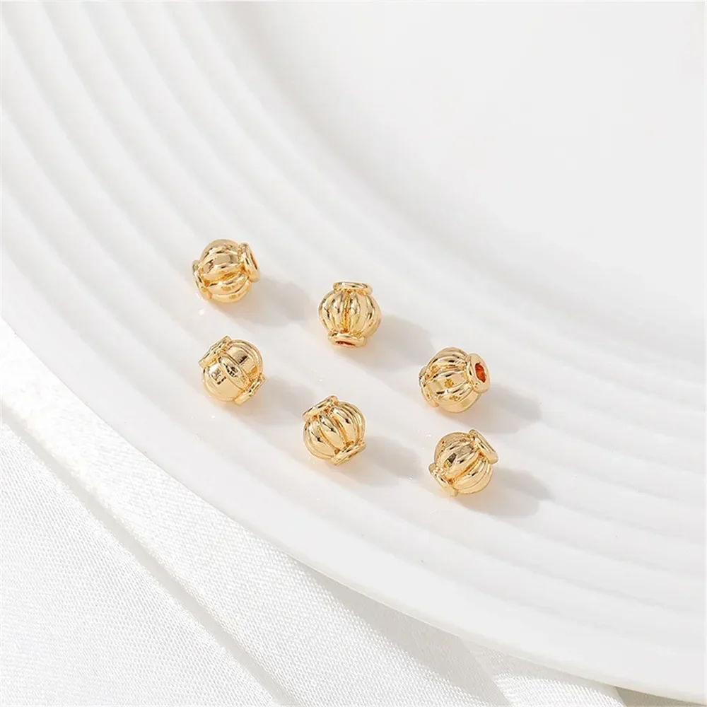 14K vergulde lantaarn gescheiden kraalpatronen verspreide kralen handgemaakte DIY armbanden kettingen hoofddeksels materialen accessoires