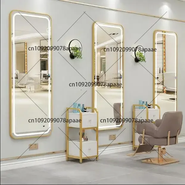 

Wall mounted luminous new wall mounted hair cutting mirror