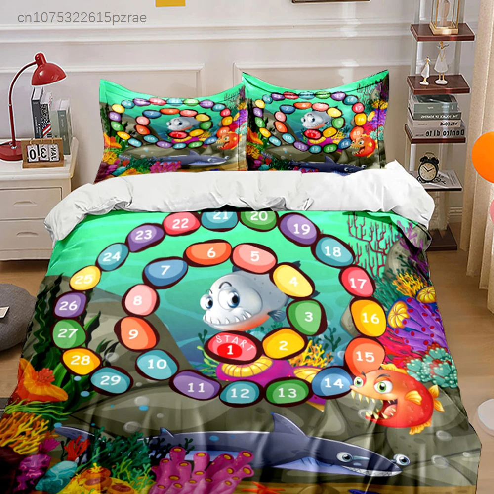"Underwater Adventure Game Set" Multiple Sizes kid's And adults' Bedroom Exquisite 3PC Bedding set, Gift 5