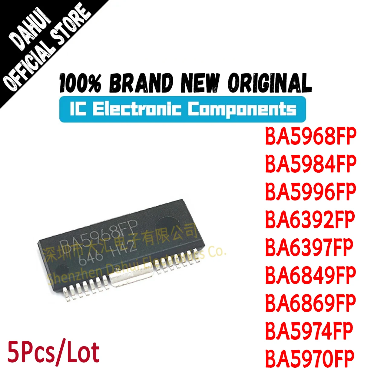 5Pcs BA5968FP BA5984FP BA5996FP BA6392FP BA6397FP BA6849FP BA6869FP BA5974FP BA5970FP IC Chip HSOP-28