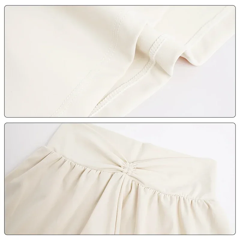 2025 新しい女性バレエショーツ大人のウエストプリーツショーツダンストレーニングスポーツジョギングヨガバレリーナダンス水着ショーツ