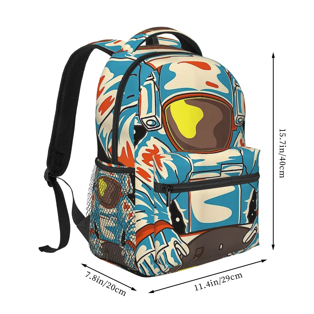 An Astronaut DJ In Space Backpack Hot Sale Daypack Large Capacity Boys Girls BookBag School Bag Shoulder Bags for Men Women