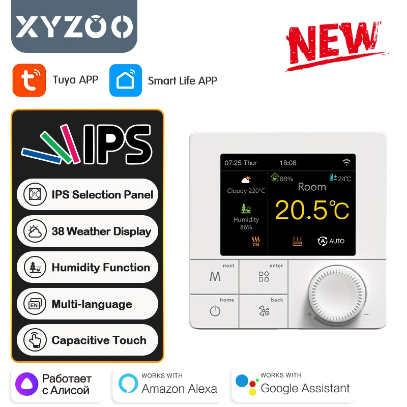 WiFi Floor Heating Thermostat Tuya Smart Temperature Remote Controller Electric Heating Water/Gas Boiler Google, Alexa, Yandex