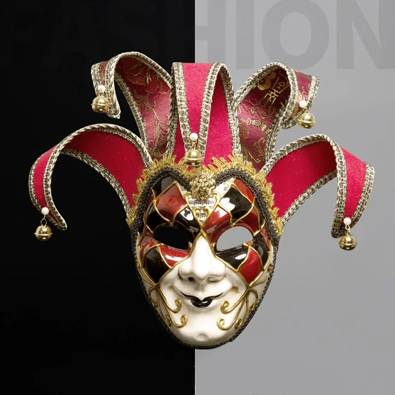 

Halloween Mask Exquisite Vintage Venetian Masquerade Party Mask For Adults Clown Joker Masks Anime Movie Dance Wall Decoration