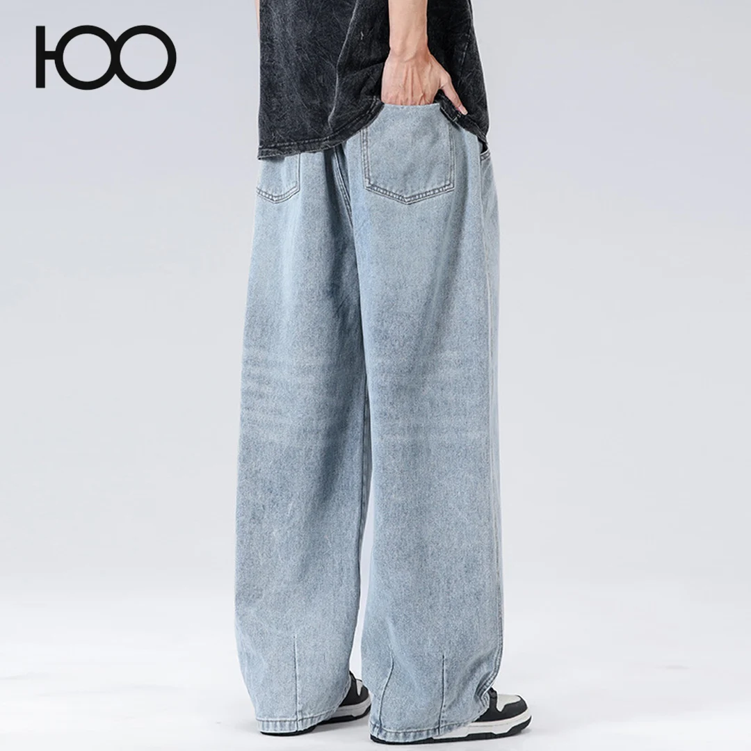 YT2504  100 charareiharper Men's jeans casual wide-leg loose-fitting fashionable brand Harun pants casual jeans for men summer